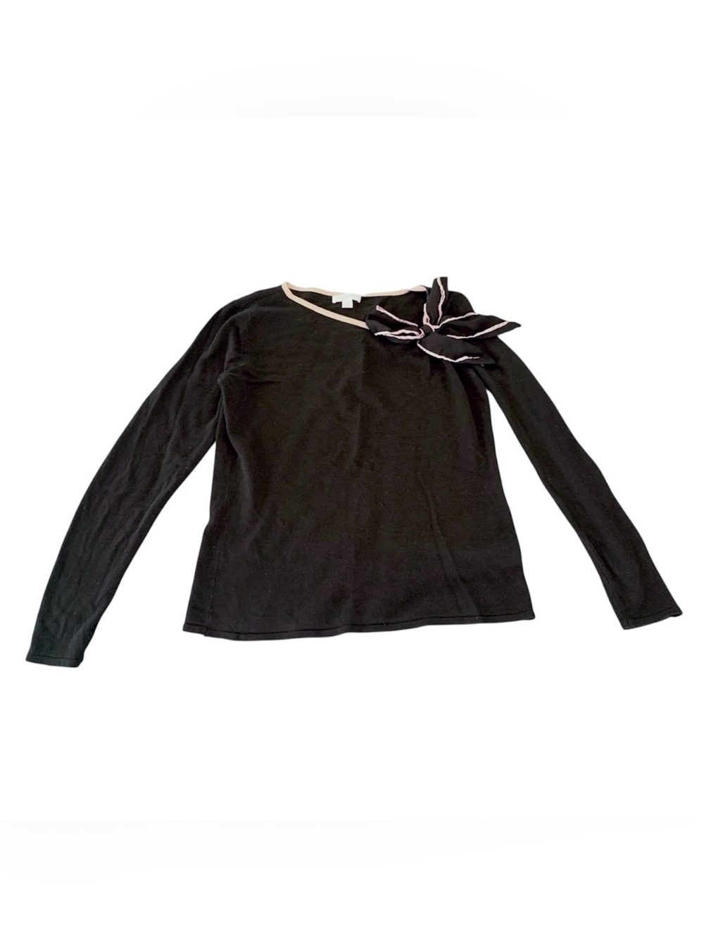 New York & Co. Black Bow Shirt